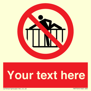 Custom prohibition do not cross barrier